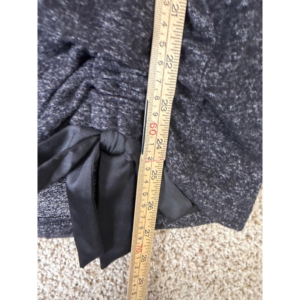 White House Black Market Cowl Neck Sweater Gray Marl Side Bow Knit Top Medium - Picture 5 of 6